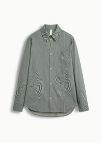 Lawrence Khaki Dusty Blue Glitch Stripe